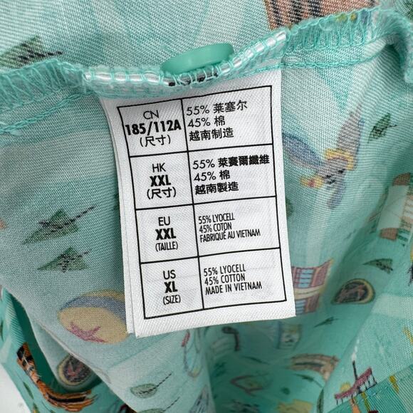 Disney Parks Life shirt men's XL WDW attractions all over printed button down - Picture 8 of 8